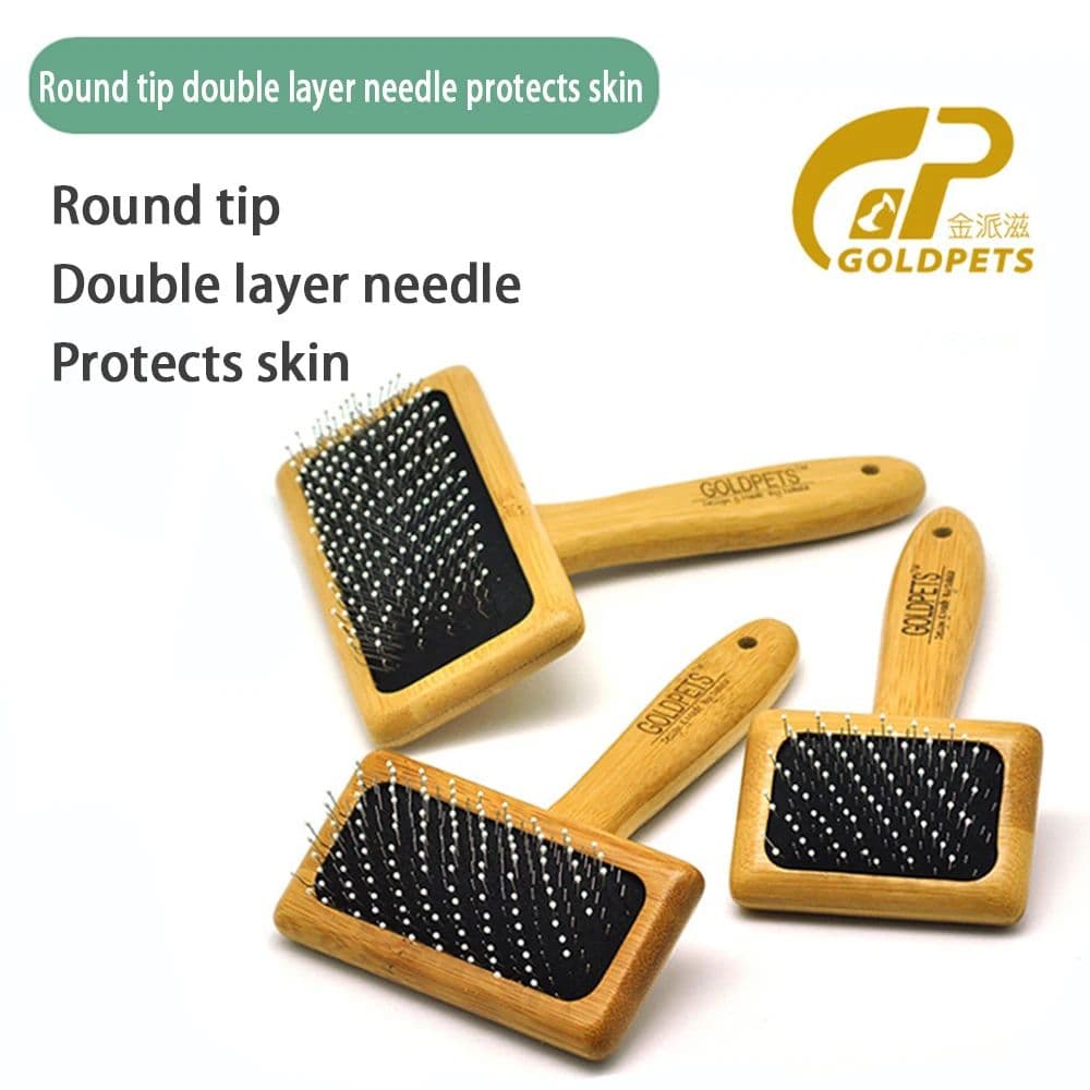 Bamboo And Wood Air Cushion Needle Comb For Pets