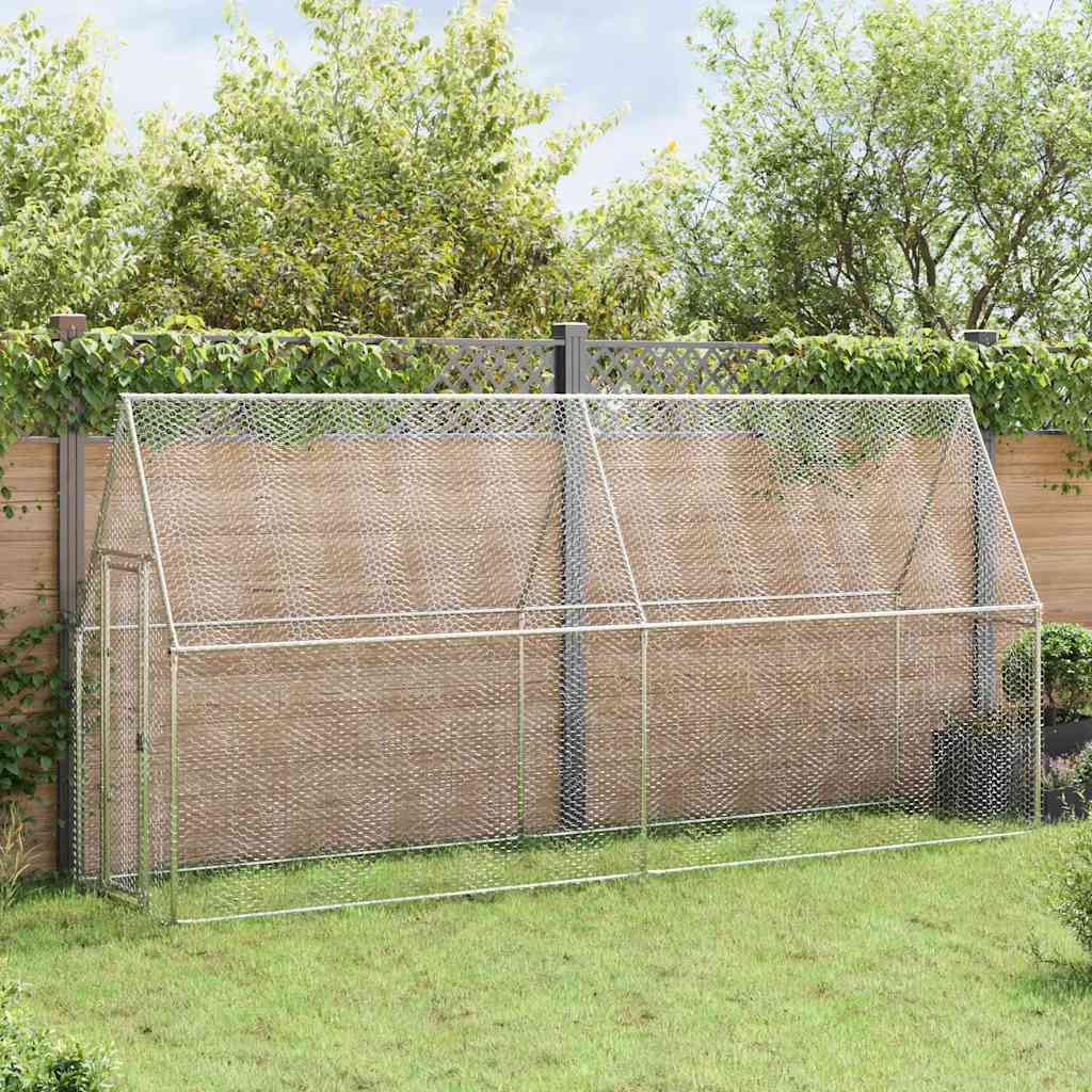   Chicken Cage Silver 100x Galvanized   Chicken Cage Silver