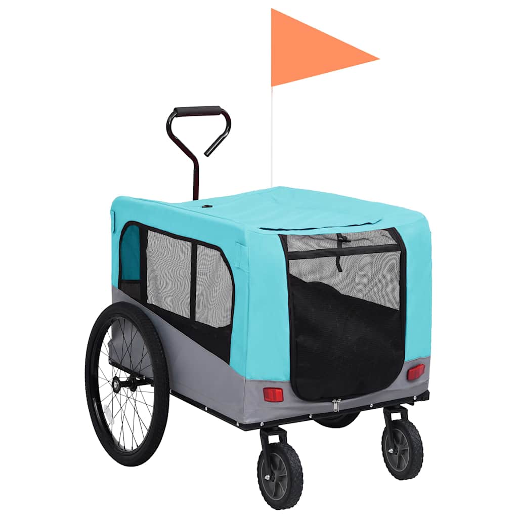   2-in-1 bicycle trailer for dogs and buggy and