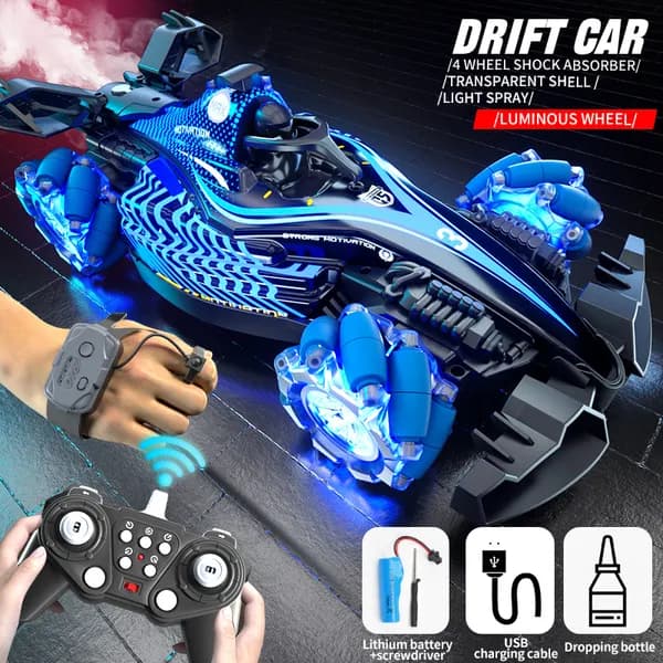 Remote Control Toy Car F1 Racing Style, With Music And Light, The Tail Can Be Spray.