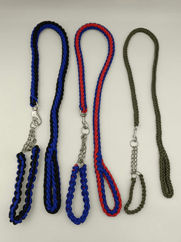 Woven pet traction rope-adjustable model-random color-xl code-1 set