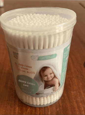 Disposable cotton swabs-round model-white-paper stick + absorbent cotton wool-200 sticks-1 box
