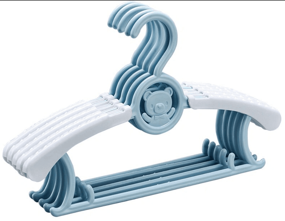 Children's retractable hanger-Bear flat-light blue-1 piece