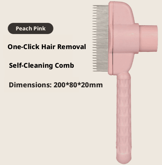 Macaron Simple Comb-Pink-ABS-1 piece