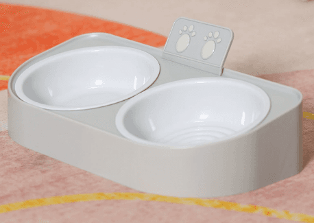 Pet Water Grain Bowl-Gray-HIPS+ABS-1 piece