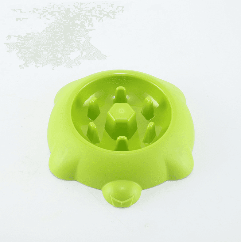 Anti-overturning pet slow food bowl-green-PP-1 piece