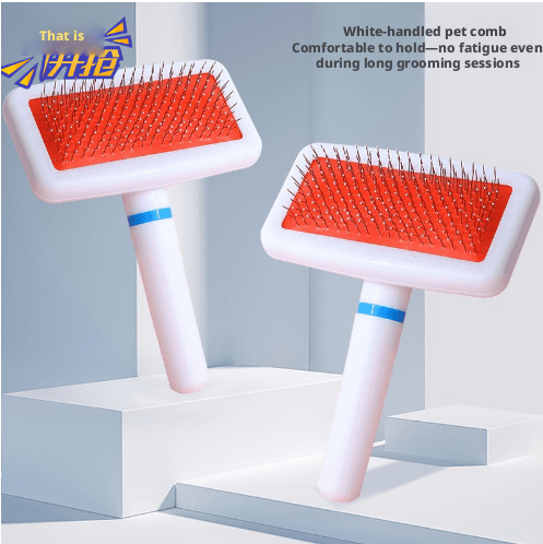 Pet needle comb-white-PP-1 piece