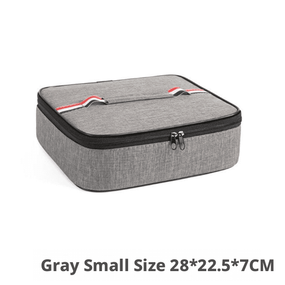 Square flat lunch box bag-gray-28 * 23 *2cm-1 piece
