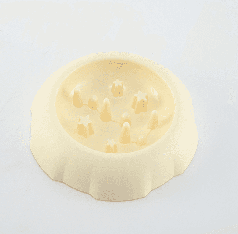 Pet Slow Food Bowl-Rice White-PP-1 piece