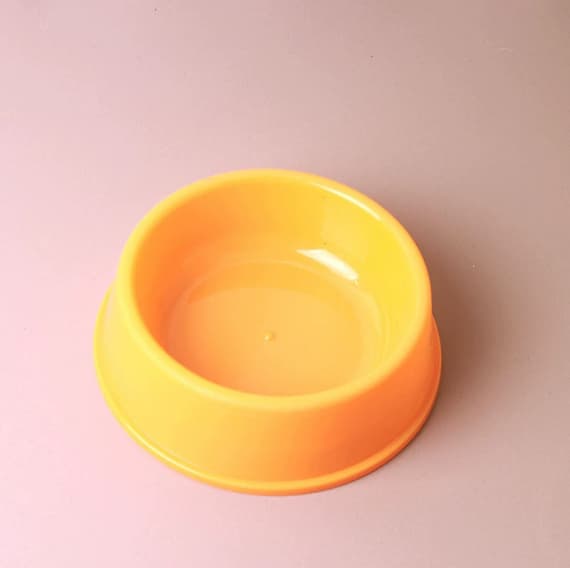 Pet bowl-round single bowl-egg yolk-plastic-1 piece