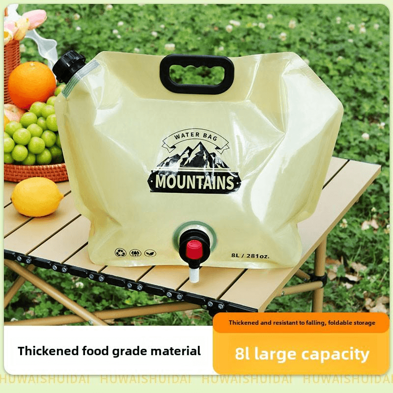 Portable water storage bag-yellow-8L-1 piece