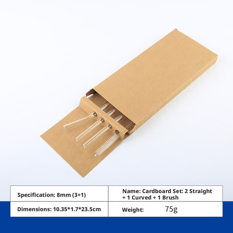 Glass straw set-3 + 1 -10MM-1 set
