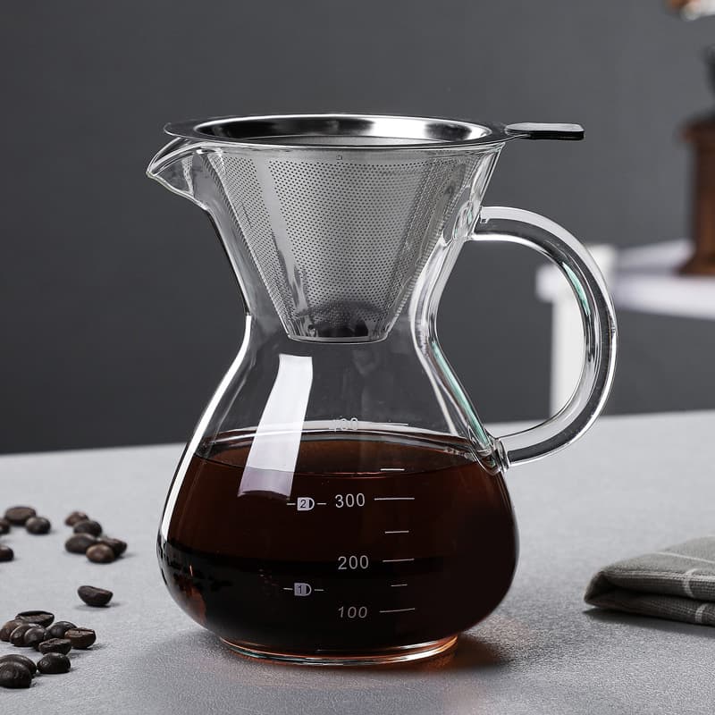 Glass coffee maker-400ml + filter-1 set