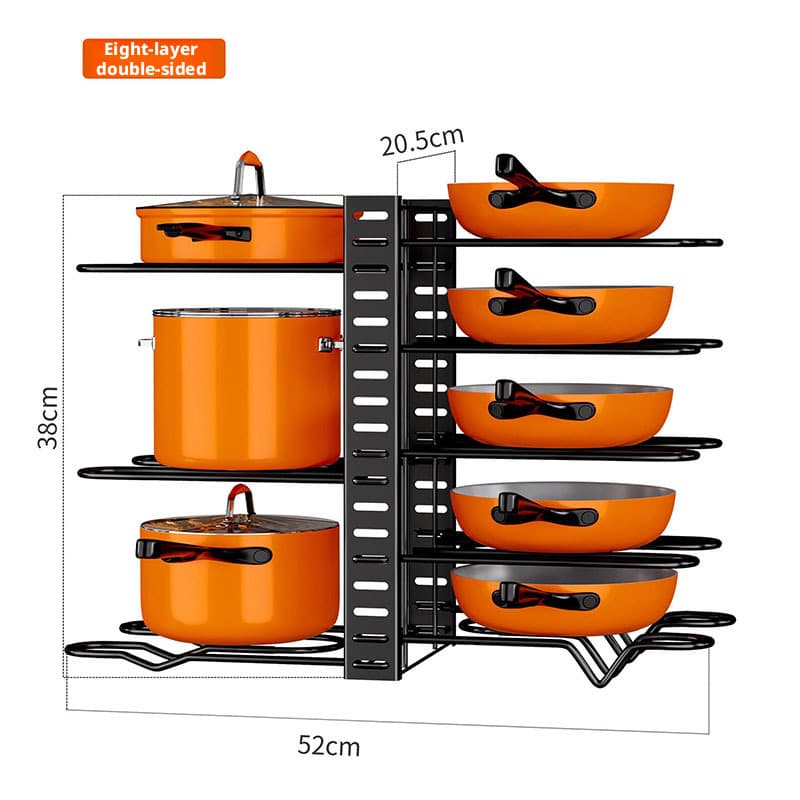 Multi-layer shelf-eight-layer-double sided-black-1 set-carton packed