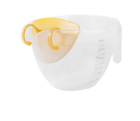 Plastic filter measuring cup-1000ml-white-1 piece