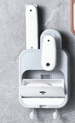 Wall-mounted Soap Box with Brush-Gray-One Set-DY-*[Patent]