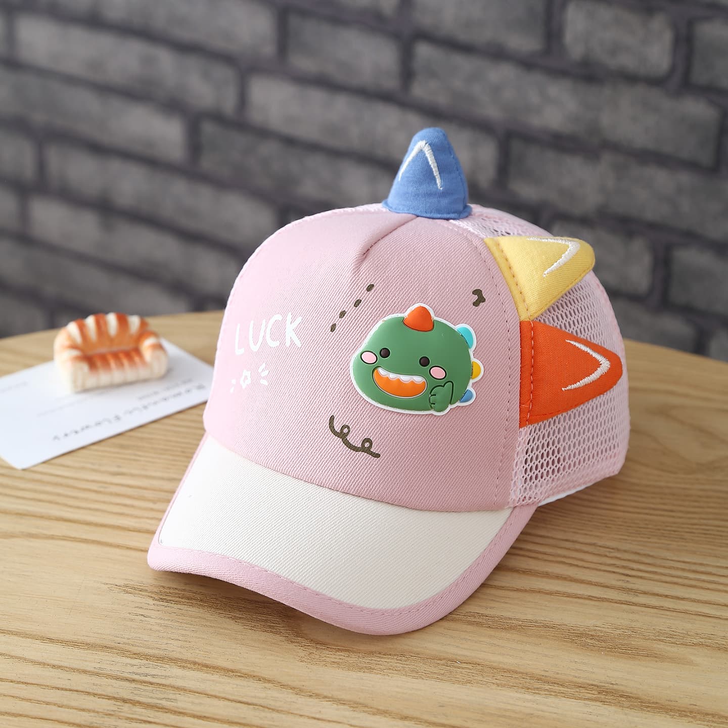 Spring And Summer Children's Cartoon Scary Headwear With Net Fabric, Soft Style, Cute Design. Perfect For Outdoor Activities, It Offers Shade And Protection From The Sun.