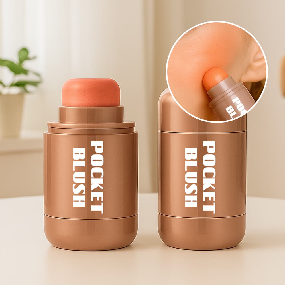 Multi-use Glossy Blush Highlight Stick For Lips & Cheeks, Brighten Complexion Matte Shaping Blush Cream, 7.5g