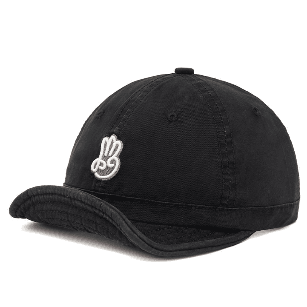 American Retro Distressed Washed Handprint Pattern Baseball Cap With Foldable Brim And Soft Top. Men's And Women's Version. Trendy Casual Hat