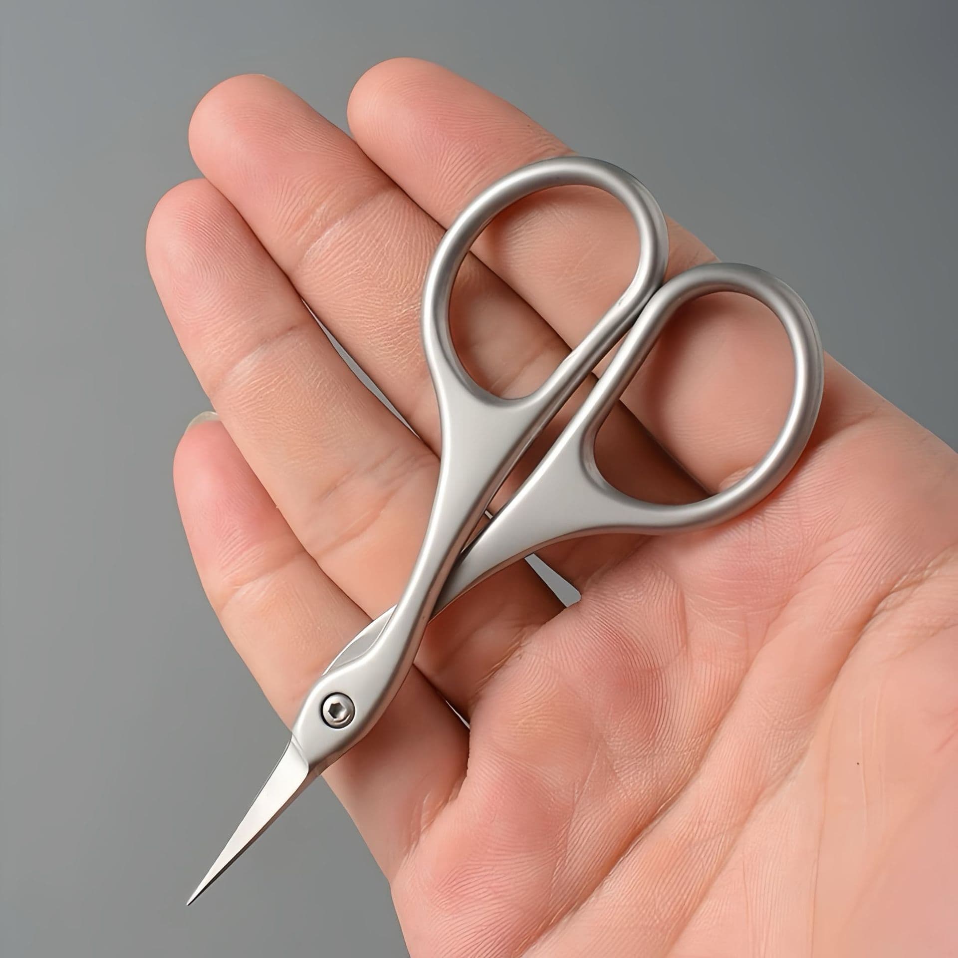 Nail Scissor Small Scissors For Nails, Cuticles, Beard, Eyebrows, Sharp Curved Toenails, Stainless Steel, Manicure And Pedicure Grooming Scissors For Men & Women Beauty Scissor.