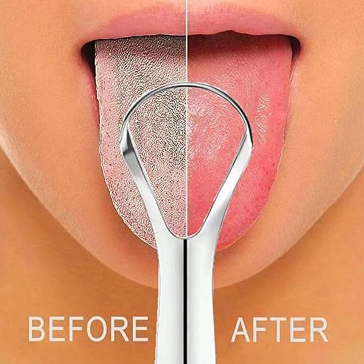 Reusable Stainless Steel Tongue Scraper Professional Mouth Cleaner Oral Care