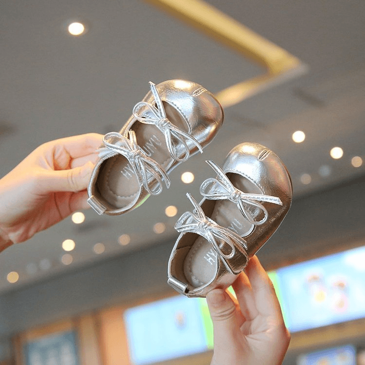 Spring & Autumn Baby Girl Princess Mary Jane Shoes, Bow Decor Soft Sole Non-slip First Walker Shoes For Birthday & Full Year Gift