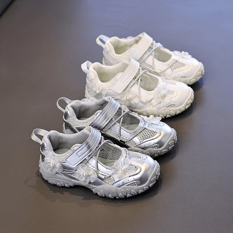 2026 Summer New Kids Sports Sandals, Hollow Mesh Flower Casual Shoes, Breathable Shallow Mouth Girls Shoes For Little Girls