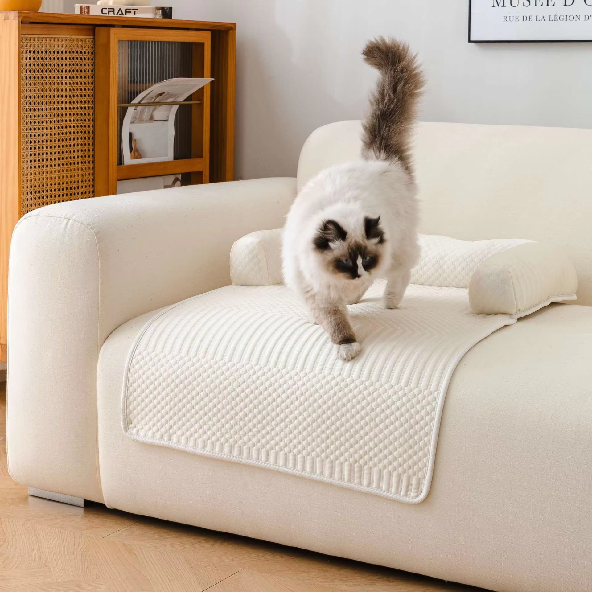 Summer Cooling Ice Silk Pet Bed Mat For Dogs And Cats, Scratch-Resistant Sofa Cover Protector, Non-Slip Floor Cushion With Anti-Slip Bottom