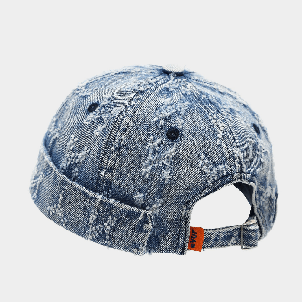 Summer Men's And Women's Fringed Dark-patterned Lettered Soft-brim Adjustable Trendy Fashion Style Country-style Hat For Outdoor Daily Use