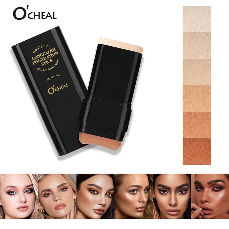 OCHEAL Dual-Ended Concealer Foundation Stick With Brush