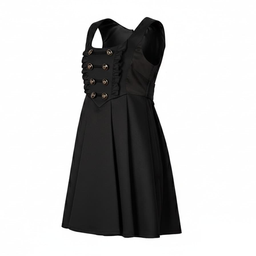 Girls Black Party Dress A Line Sleeveless Kids Wedding Flower Girl Dress 4-5Y