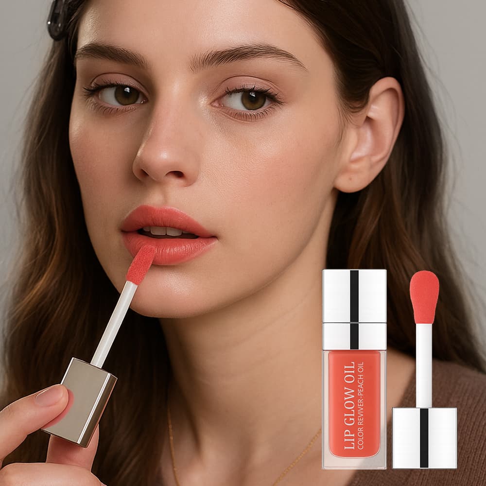 Long Lasting Shiny Lip Oil, Hydrating Lip Tint To Fade Lip Lines, Mirror Juicy Dolly Lips Bright Color Lip Makeup, 7.5g