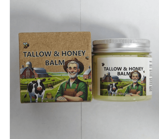 Tallow & Honey Moisturizing Face Balm, 60g Deep Hydrating Skin Barrier Repair Dry Skin Facial Cream