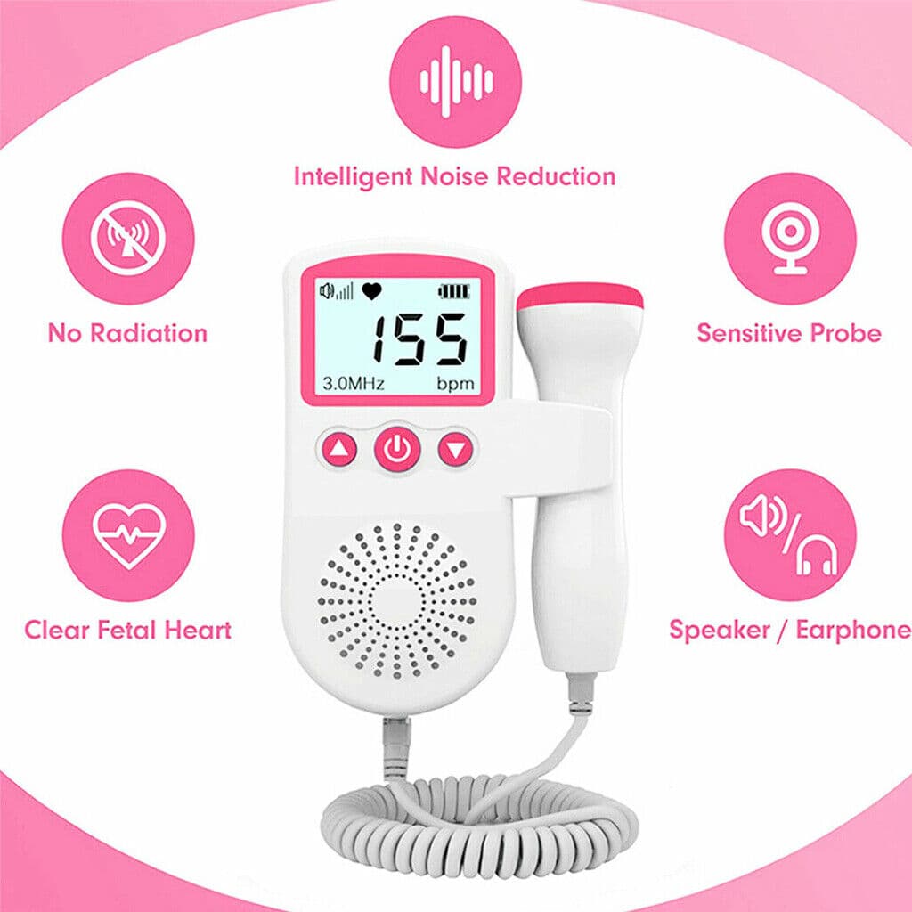 Fetal Doppler Detektor Baby Herzschlag Rate Sonde Prnatale Monitor Ultraschall