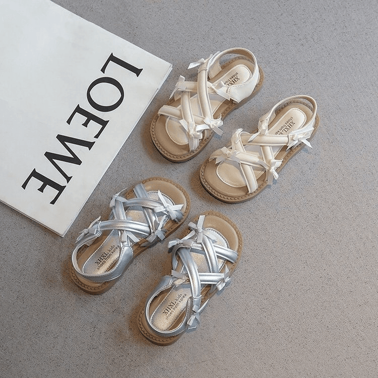 2026 Summer New Sweet Princess Style Crisscross Strap Sandals For Girls, Fashion Kids Sandals For Little & Big Girls