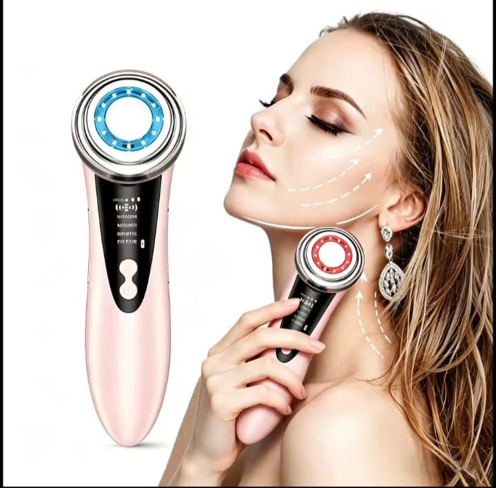 RF Microcurrent Face Lifting Device Anti-Aging LED Light Therapy Massager