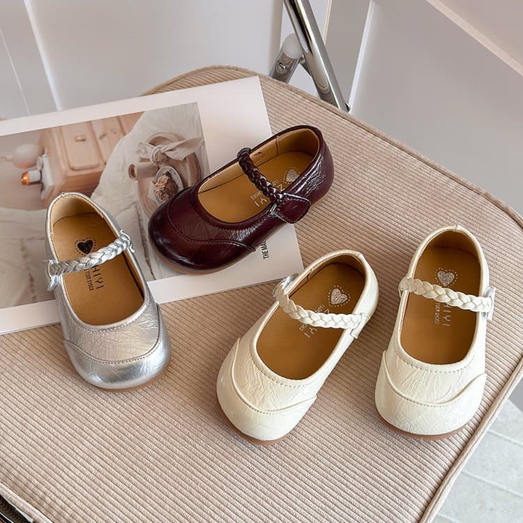 Children's Little Leather Shoes, Girls' Little Fragrant Wind Princess Shoes, Soft Soled Non Slip Single Shoes