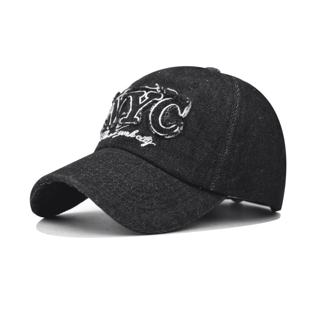Men And Women Can Both Wear This Distressed NYC Patchwork Letter Embroidery Fashion Retro Style Baseball Cap For Outdoor Outings. It Is Versatile And Suitable For Various Occasions.