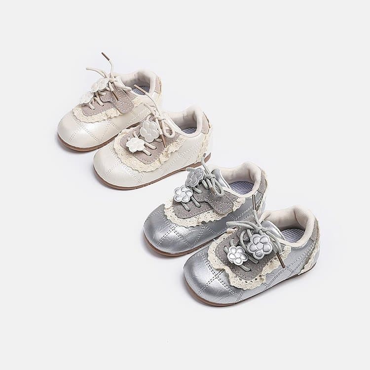 Girl Princess Sports Shoes, Genuine Leather, Cute Casual Shoes For Baby Girls To Learn How To Walk