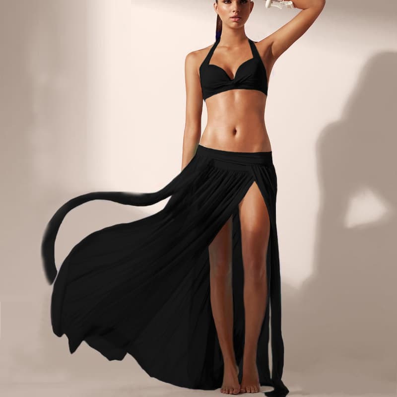 Womens Casual Beach Dress With Elastic Waistband
