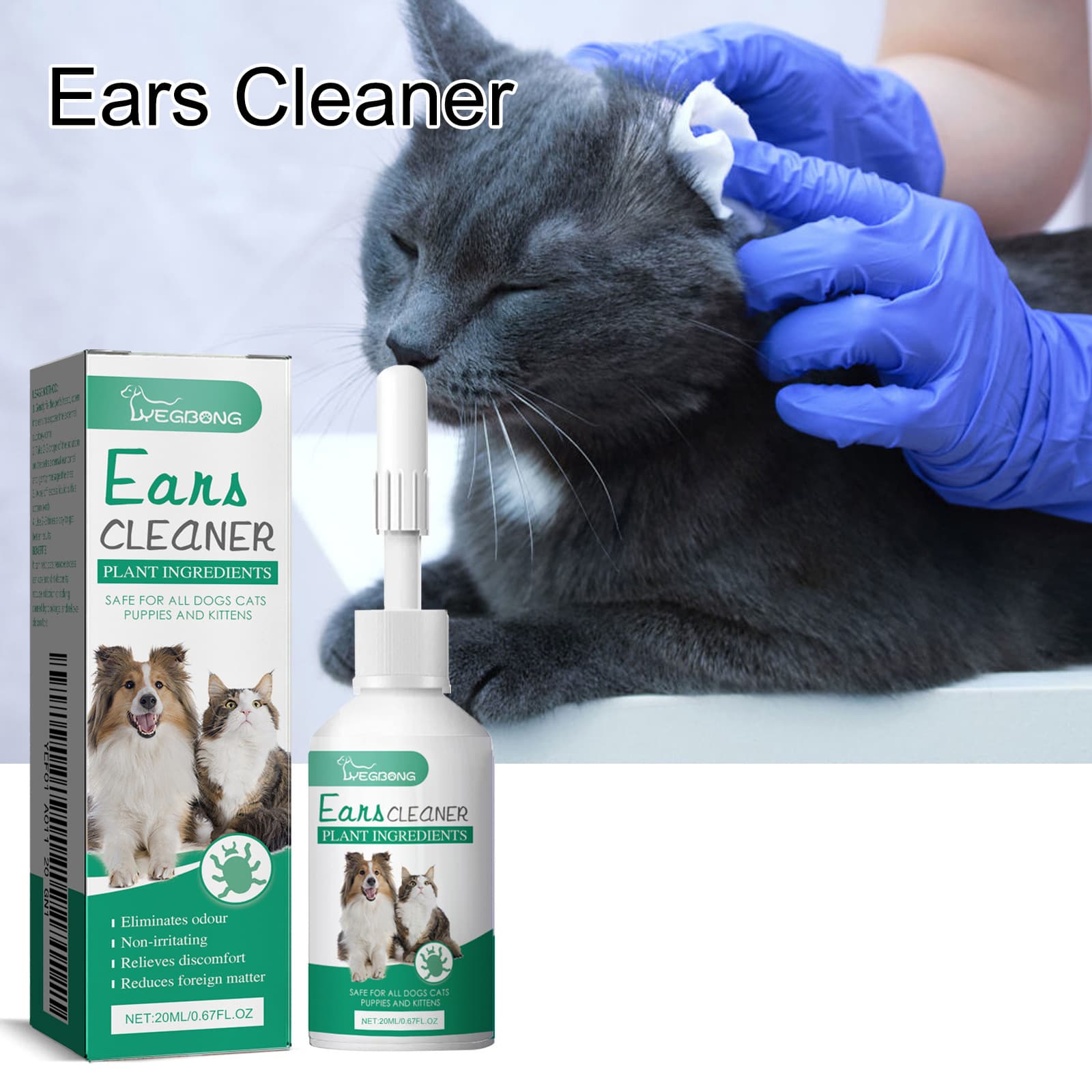 Pet Ear Drops Universal Cleaning Ear Wash For Cats And Dogs