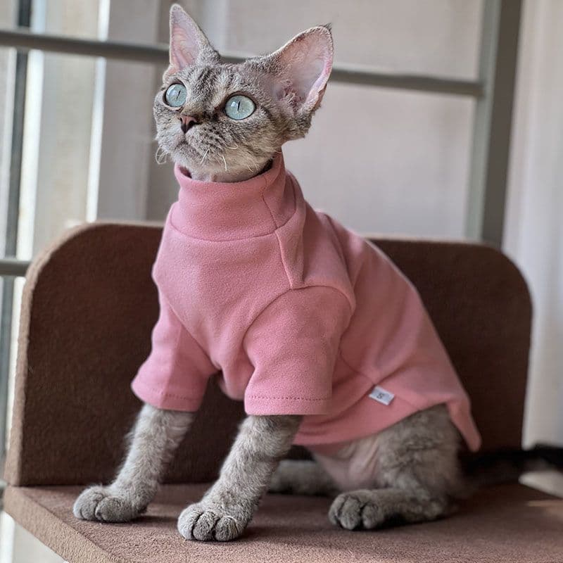 Spring Autumn And Winter Soft Base-Layer Shirt Suitable For Hairless Cats