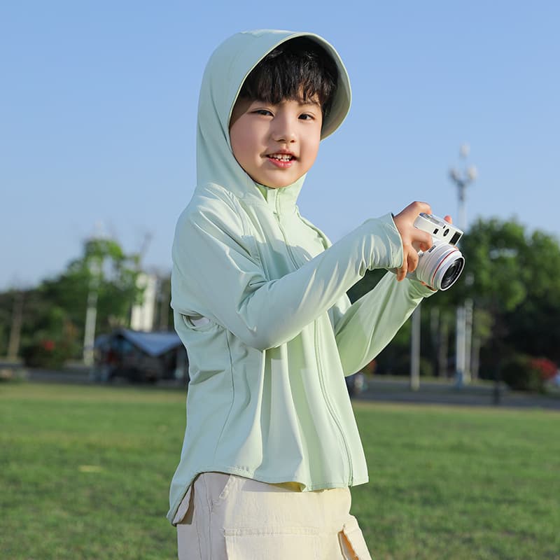 Lightweight Breathable UV-protective Loose-fitting Sun-protective Jacket For Boys