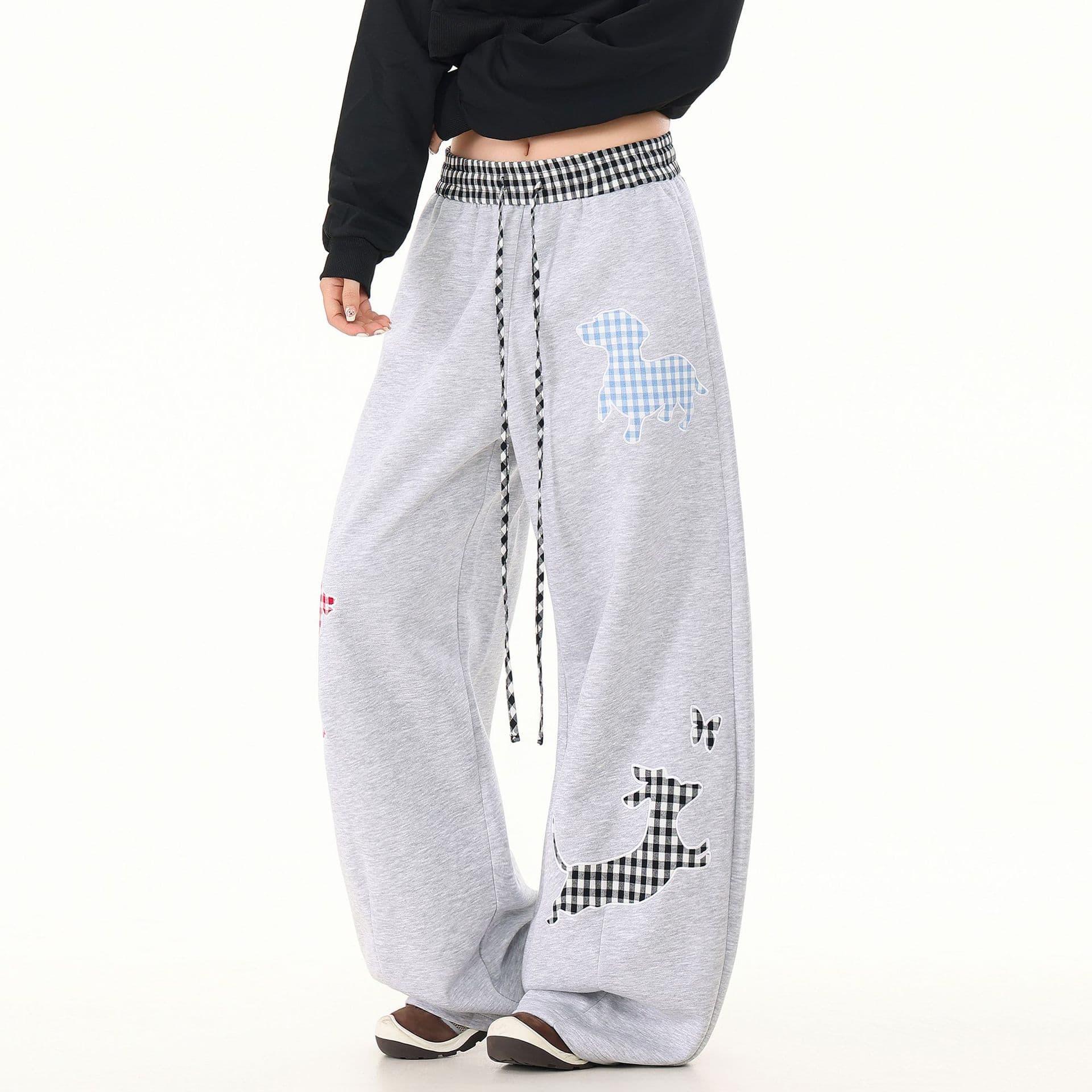 American-style Cartoon-printed Wakizashi Casual Sweatpants Unisex Design