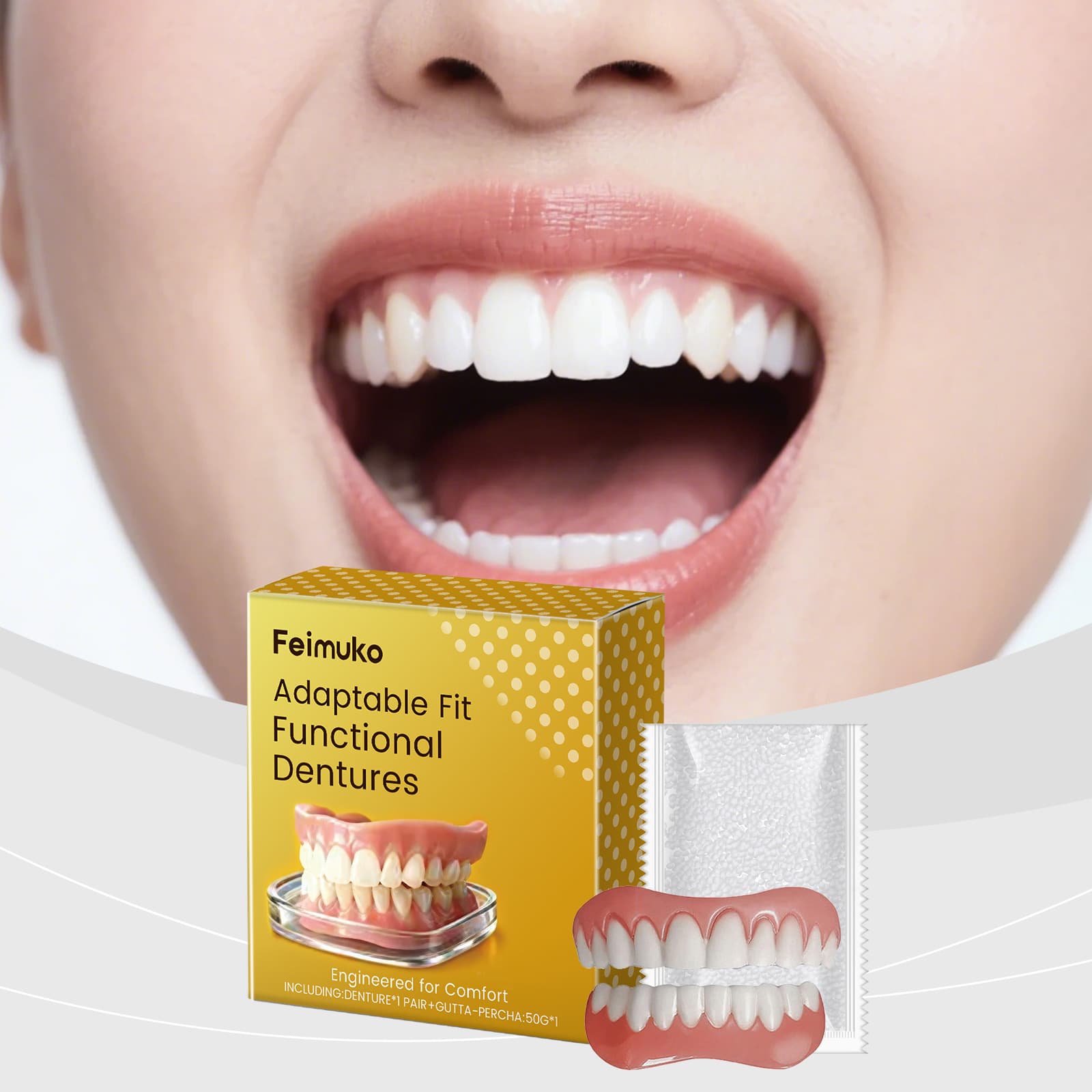 Braided Dentures For Filling Gaps