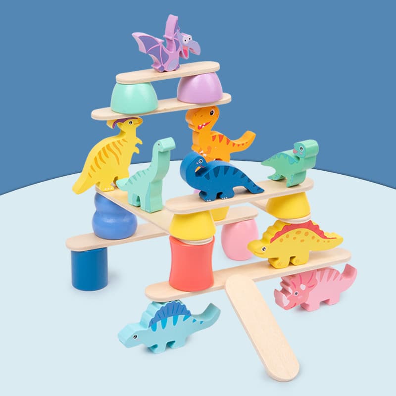 Wooden Dinosaur Stacking Toy Kindergarten Toy