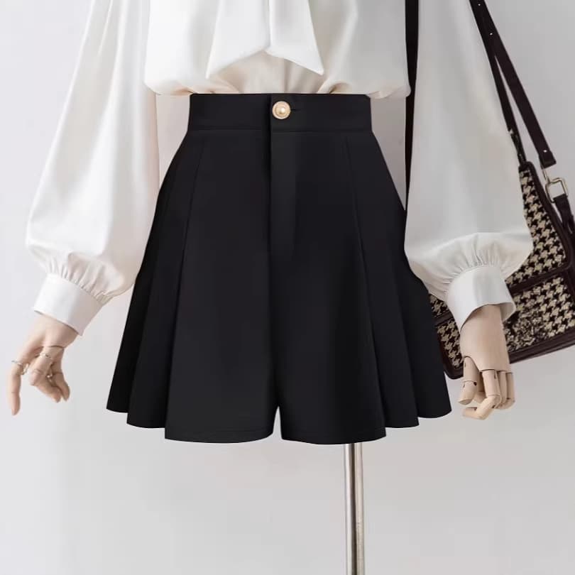 High-waisted, Tailored-style, Artistic New Short Pants
