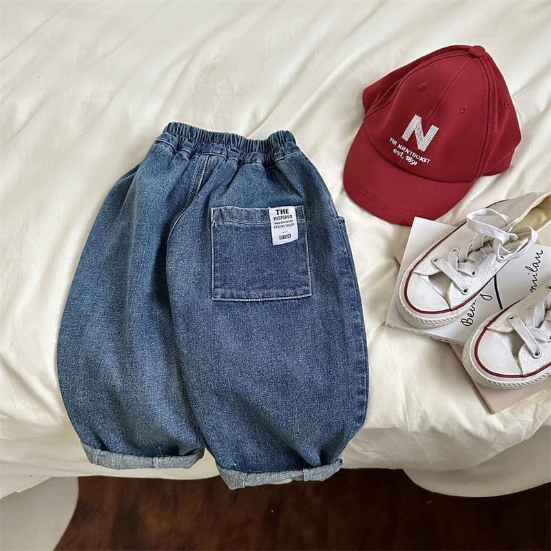 Denim Jeans With A Wide Leg Versatile And Loose-fitting