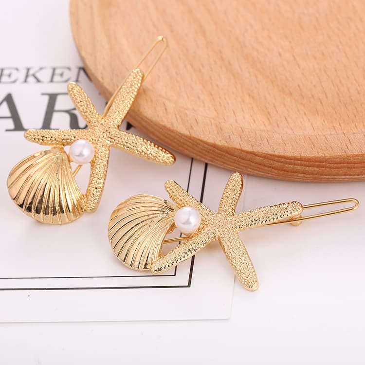 Starfish And Shell All Matching Hair Clip Geometric Frog