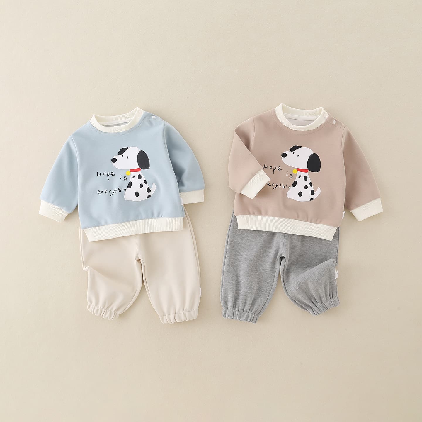 Baby Boy Early Autumn Peeling Skin Puppy Outerwear Spring Set